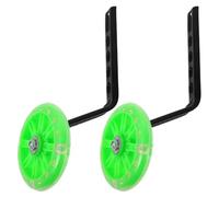 LALAFINA 1 Paire de Petites Roues Stabilisatrices pour Vélo Garçon et Filles Vert en Caoutchouc et Fer Support Robuste pour Protéger Garçon et Filles et Réduire Le Bruit
