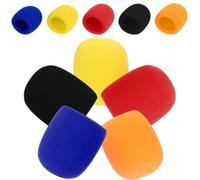 LALAFINA 10 Pièces Bonnette Anti-vent pour Micro à Main, Housse en Mousse pour Microphone, Mousse, pour Microphone, des Bruits, Protection du Micro, Lavable, Garçon et Filles, Karaoké Dj