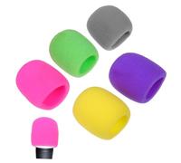 LALAFINA 10 pièces Couvre Microphones Mousse de Housses Épaisses pour Microphones Ktv Protection Humidité avec Jaune Gris Vert Rose