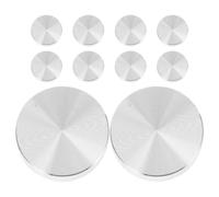 LALAFINA 10 Pièces Disque Rond en Aluminium M6 30mm pour Support de Table | Alliage D’aluminium, du Bruit et Rotation 360°, Accessoires de Plateau pour Vitrines et Meubles TV