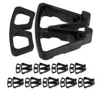 LALAFINA 10 Pièces Élévateur de Pot de Fleurs Triangulaire PP Noir | Accessoire de Jardinage pour Pots, Favorise L'air, Limite L'eau, Nettoyage Facile, Lot Discret pour Plantes
