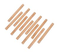 LALAFINA 10 Pièces Poignées en Bois pour Éventails Ronds Chinois, Support Robuste et Léger, pour Accessoires D'éventails Portables à Main Traditionnels