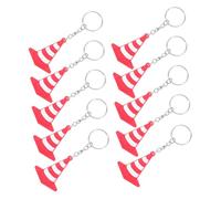 LALAFINA 10 pièces Porte-clés Mini Cônes de Circulation PVC Accessoires et Réalistes pour Sac à Dos Voiture de Fête