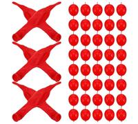 LALAFINA 100 Ballons Latex Rouges 6 Pouces avec Queue, Faciles à Utiliser pour Décorations de Fête D'anniversaire et Accessoires Photo, Création D'arche et Guirlande