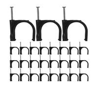 LALAFINA 100pcs Pinces en J en Acier et Plastique Noir, Clips Câbles Robustes pour Tubes, Fixation Sécurisée pour Plomberie et Organisation des Tuyaux