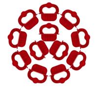 LALAFINA 12 Pièces Anneaux D'espacement Prévient Gauchissement et Déformation pour Lames de Terrasse en Plastique Rouge 1/4 Pouce, Outil pour Installations de Terrasse