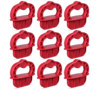 LALAFINA 12 Pièces Anneaux D'espacement Prévient le Gauchissement Bombement en Plastique Rouge Outil Intercalaire pour Lames de Terrasse 1/4 pour Installation de Deck
