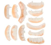 LALAFINA 12 Pièces de Dents de Vampire en PVC Beige pour Halloween, Accessoires de Costume Effrayants, pour Spectacles sur Scène et Maisons Hantées Plusieurs Styles
