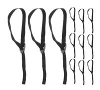 LALAFINA 12 Pièces Dragonne de Rechange 19 Pouces, Nylon Noir | Attache Sécurisée, Stabilité Renforcée, Lanière Souple, pour Cannes et Béquilles, Usage Randonnée et Chemins