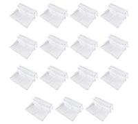 LALAFINA 15 Pièces Clips pour Couvercle en Verre D'aquarium, Support pour Aquarium en Acrylique Transparent, pour Verre 7 à 8mm, pour Aquarium et Fish Tank, Petits Animaux