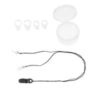 LALAFINA 1ensemble Lanière Ajustable Anti-perte pour Appareil Auditif Cordon de Sécurité Léger et Souple pour Seniors Protection Pratique pour Audiophones Derrière Oreille Double Clip Noir