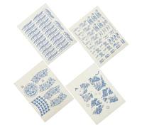 LALAFINA 2 Ensembles Décalcomanies De Poterie Chic De Transferts Décoratifs Décalcomanies À Découper Pour Céramique Applications Faciles Et Polyvalentes 4 Feuilles*2