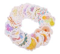 LALAFINA 2 Ensembles Stickers Déco Fête de Feux Artifice Autocollants Amovibles pour Téléphone Ordinateur Portable Carnets Scrapbooking Planificateurs et Projets DIY