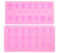 LALAFINA 2 Moules en Silicone pour Mahjong DIY Compatibles Résine Époxy et UV 2 Pièces Couleur Aléatoire Moules pour Loisirs Créatifs et Moulage Personnalisé Aléatoire