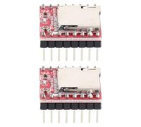 LALAFINA 2 Pièces Mini Lecteur Mp3 Modulaire avec Carte Mémoire, Volume Réglable, Faible Consommation D'énergie, Plastique Rouge, pour Configurations Audio Électroniques