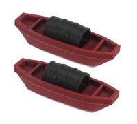 LALAFINA 2 Pièces Miniature Retro Sailboat Model Plastic Small Ship Figurines for Fairy Garden Desktop Decor