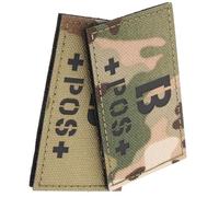 LALAFINA 2 Pièces patch de groupe sanguin camoufler les badges de groupe sanguin patch crochet et boucle patchs militaires b badges de groupe sanguin positif nylon
