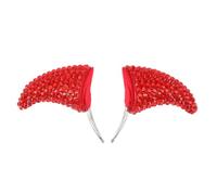 LALAFINA 2 Pièces Pinces à Cheveux Halloween Rouge en Plastique Cornes de Diable pour Costumes et Fêtes à Thème, Accessoires Couvre-chefs Amusants pour Garçon et Filles et Adultes