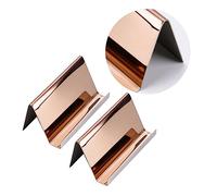 LALAFINA 2 pièces Porte Nom Acier Inoxydable Organisateur Élégant Rose Doré pour Cartes de Visite Id et Crédit pour