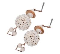LALAFINA 2 Pièces Recherche de Nourriture pour Perroquet, Bois, Kaki