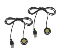 LALAFINA 2 pièces Spot LED Cabinet USB Chauffe-éclairage Compact pour Vitrine Bijoux Intérieur Lumière Blanche Chaude