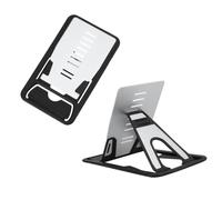 LALAFINA 2 pièces Support Téléphone Pliable Aluminium Lot de Support Ajustable pour Smartphone et Tablette Design et Durable pour Maison et Bureau