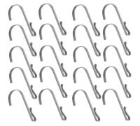 LALAFINA 20 Pièces Crochet de Rangement en J en Acier Inoxydable, Argenté | Structure Lourde, Résistance à Corrosion, Optimisation D’espace, pour Garage, Outils et Stockage Flexible