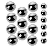 LALAFINA 20pcs Boules de Mélange en Acier Argenté pour Manucure et Peinture, Accessoires Multifonctions pour Mélanger Pigments et Sprays Artisanaux