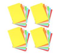 LALAFINA 24 pièces Intercalaires Papier Couleur Candy de Séparation à Onglets Amovibles pour Cahier et Classeur Marque-pages DIY pour Organisation de Notes et Bureaux