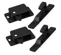 LALAFINA 2ensemble Loquet Pour Porte Armoire Rv Abs Kit Avec Ressort Vis Et Adhésif Double-face Remplacement Sécurisé Pour Portes De Camping-car Bureau Et Maison Noir