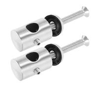 LALAFINA 2pcs Accessoires pour Mains Courantes en Acier Inoxydable, Support Main Courante Ronde, Installation Facile, Design Minimaliste pour Escaliers et Bâtiments Commerciaux