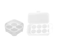 LALAFINA 2pcs Boîtes à Éponges à Maquillage Couvercle Multi-grilles en Plastique Grosse Capacité Économiseur D'espace Longue Durée pour Présent