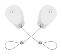 LALAFINA 2pcs Câble de Sécurité Rétractable en Acier et Plastique Blanc Verrouillage Anti-vol pour Téléphones et Étuis, pour Centres Commerciaux et Domiciles