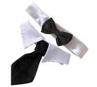 LALAFINA 2pcs Collier à Nœud pour Animaux de Compagnie en Polyester, Chic et Respirant, Confortable à Porter pour Chiens et Chats, pour Photos et Noël