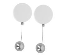 LALAFINA 2pcs Étuis Antivol pour Câbles en Acier Inoxydable Blanc Câble Rétractable de 1 M, Protection Antiperforation et Antivol pour Sites de Construction et Événements Extérieurs