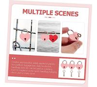 LALAFINA 3 ensembles Cadenas Mini Cœur avec Clé Lot de Cadenas Décoratif pour Boîte à Bijoux Carnet Valise et Casier Rose pour Couple Cadeau Mariage