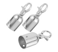 LALAFINA 3 pièces Bouchons Métalliques pour Cordon Arrêts de Cordon Jute et Accessoires de Barrières de de de Décoration Élégants Argentés et Durables