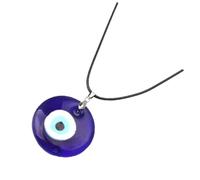 LALAFINA 3 Pièces Collier Homme Œil Maléfique Bleu en Verre Corde Cireuse, Usage Solide et Confortable, pour Fêtes Dansantes et Plage, Style Vintage et Élégant