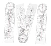 LALAFINA 3 pièces Goniomètre Transparent pour Évaluation Médicale des Angles des Articulations Outil Pratique pour Kinésithérapie et Réhabilitation