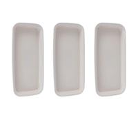 LALAFINA 3 Pièces Plateau Rectangulaire pour Pot de Fleurs en Plastique | Jardinage et Espace de Vie, Protège les Sols, Base Simple pour Hydroculture Plante, Usage Intérieur