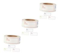 LALAFINA 3 Rouleaux Étiquettes Autocollantes Multi Fonctionnelles pour Bouteilles Stickers Imperméables et Résistants à Huile pour Cuisine Bureau et Étiquetage Alimentaire