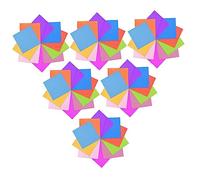 LALAFINA 300 Pièces Origami Pailletés Carrés de Pliage Diy Couleurs par Paquet Parfait pour Bricolages et Projets Artistiques