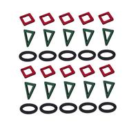 LALAFINA 30pièces Boucles Oreilles Géométriques Bois Couleur Éclatante Pour Femmes Accessoires Diy Triangle Vert Foncé Carré Rouge Ovale Noir