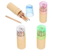 LALAFINA 4 ensembles Lot de Tubes de Mini Crayons de Couleur Couleurs Crayon Manuel Intégré Portables pour Garçon Fille Artistes Croquis Journaling et Loisirs Créatifs
