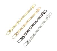 LALAFINA 4 pièces Chaînes de Sac Modernes Sangles Métalliques Plates Décoratives et Pratiques pour Bandoulière Amovible Accessoires pour Sacs à Main Polyvalents