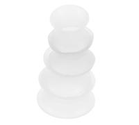 LALAFINA 4 Pièces Écarteurs D’oreille Tunnel en Silicone Blanc Lumineux | Effet Phosphorescent, Port Confortable, Usage Polyvalent, pour Fêtes et Performances