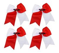 LALAFINA 4 Pièces Élastiques à Cheveux Garçon et Filles Doux et Élastiques en Tissu à Nœud pour Fête de Noël, Accessoires Coiffure Stylés pour Queue de Cheval