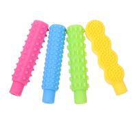 LALAFINA 4 Pièces Embout de Crayon en Silicone Sensoriel pour Garçon et Filles, Outil à Mâcher Arrondi pour Aider la Concentration en Classe la Maison, pour Élèves Hyperactifs