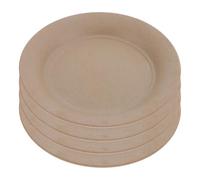 LALAFINA 4 Pièces Petit Plateau à Plantes en Céramique pour Pot de Fleurs | Base pour Pot, Soucoupe de Drainage, Usage Intérieur et Jardin, Marron, Facile à Nettoyer, Réutilisable