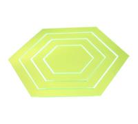LALAFINA 4 Pièces Règle de Couture Hexagonale en Acrylique Jaune Robuste pour Patchwork et Matelassage, Gabarits Hexagonaux Précis, Améliore L'efficacité de Travail pour Couture DIY